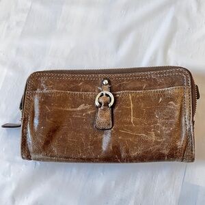 Tano Original Chicklit leather wallet Clutch brown tan